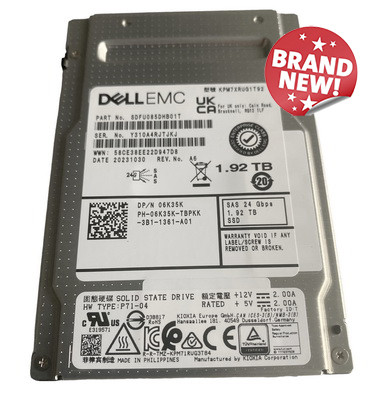 Dell EMC 1 92TB Enterprise SAS SSD Read Intensive 24Gbps Solid Stat