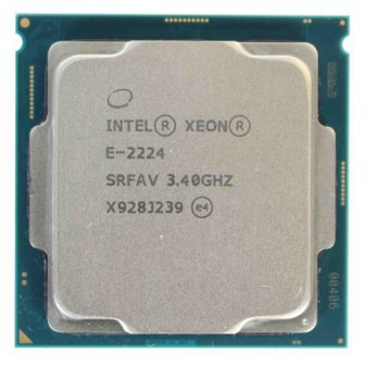 Intel Xeon 4Core E-2224 3.4GHz 4Threads maxTurbo 4.6GHz FCLGA1151 8MB Cache 8GT/s maxTDP 71W CPU SRFAV Processzor